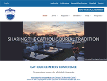 Tablet Screenshot of catholiccemeteryconference.org
